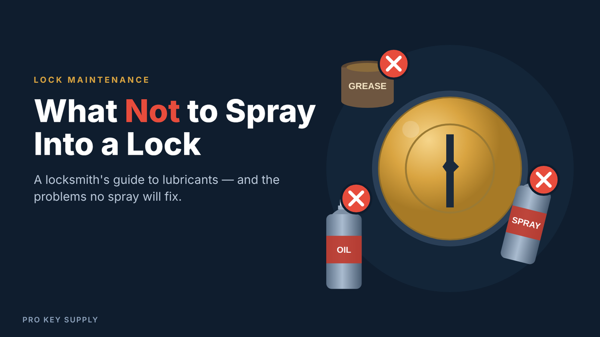 How to Maintain your Lock and What Not To Spray With: A Locksmith's Guide to Lubricants