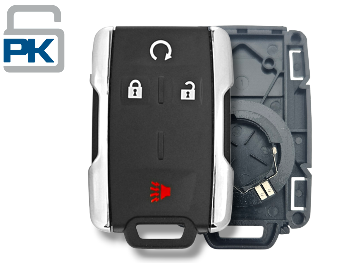 14-22 GM Keyless Entry Remote SHELL 4-Button M3N-32337100 PN: 13577770 (Silver) (Aftermarket)
