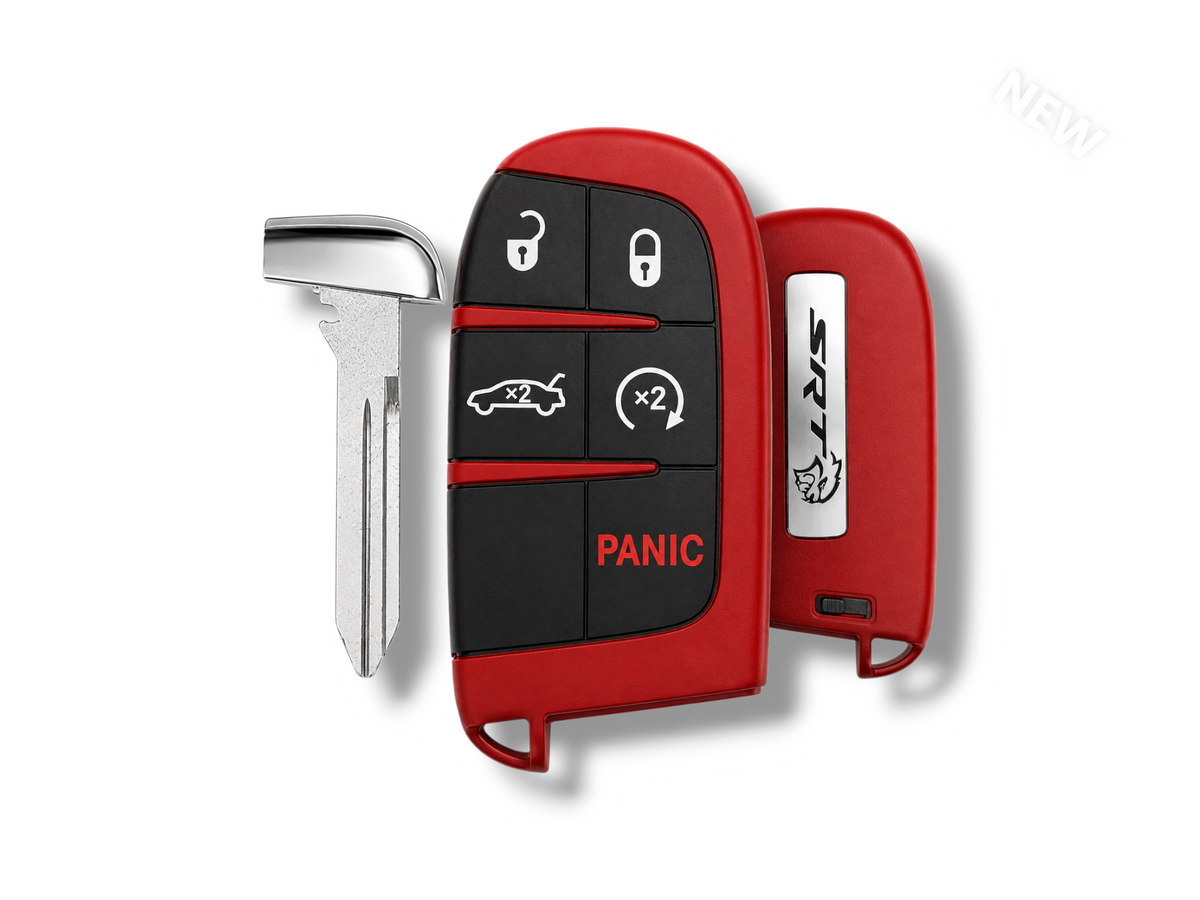 2015-2018 Dodge Charger Challenger Proximity Key Fob Red Key SRT Logo 68234959AB