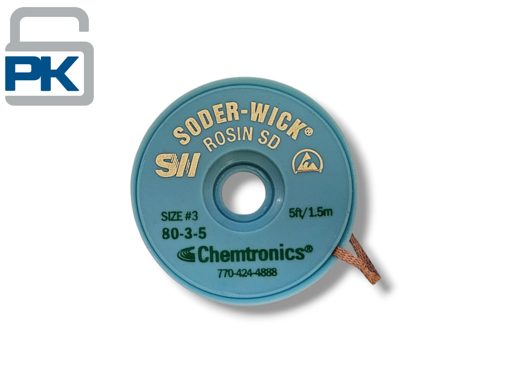 Chemtronics - Soder-Wick Desoldering Braid Size # 3 - 5ft (80-3-5)
