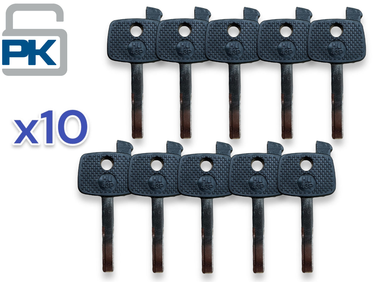 HU43 Key Shell GM Pontiac GTO Key Blank HU43-P (10 Pack)