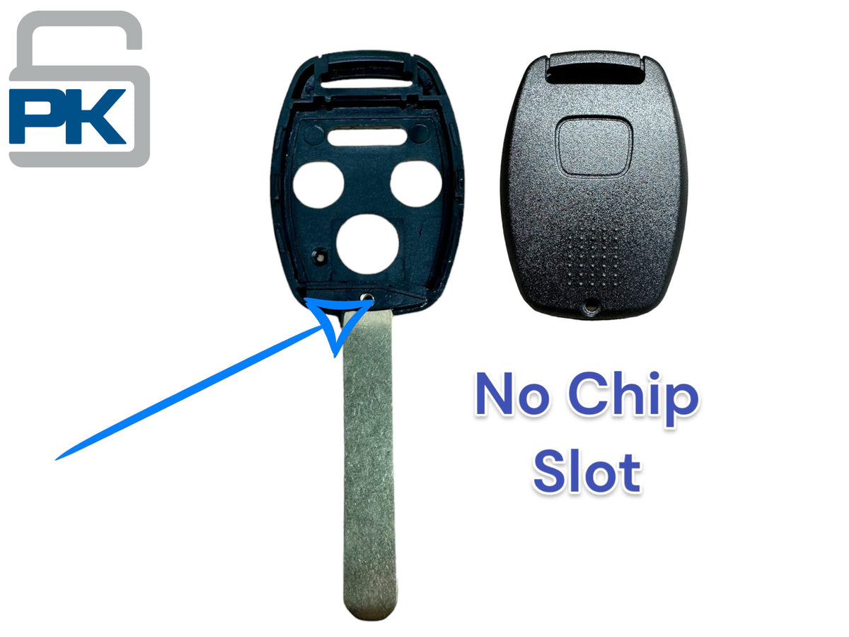 06-14 Honda Remote Head Key SHELL 4-Button MLBHLIK-1T / KR55WK49308 (No Chip Slot) (Aftermarket)