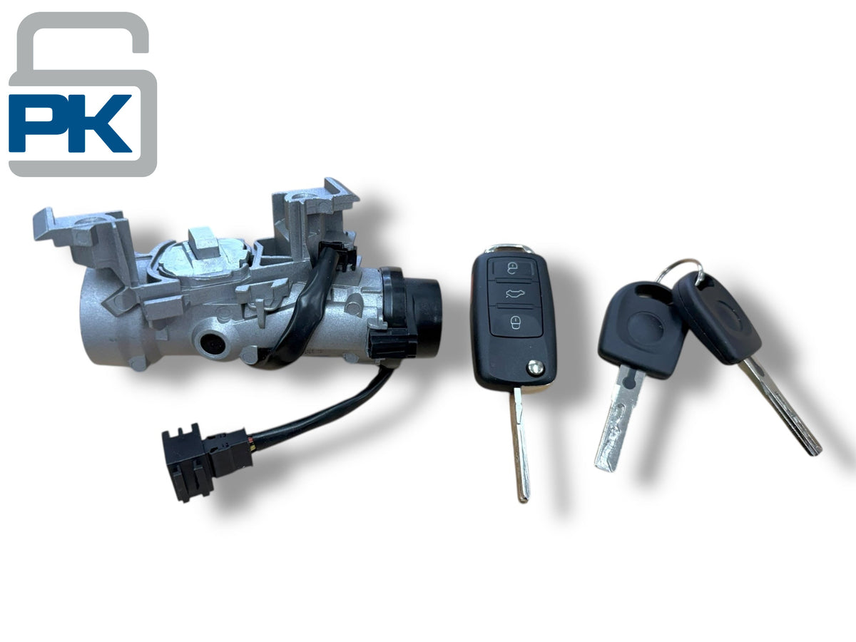 11-19 VW Jetta Beetle Ignition Lock Assembly With Remote Key Shells PN: 5C6905841