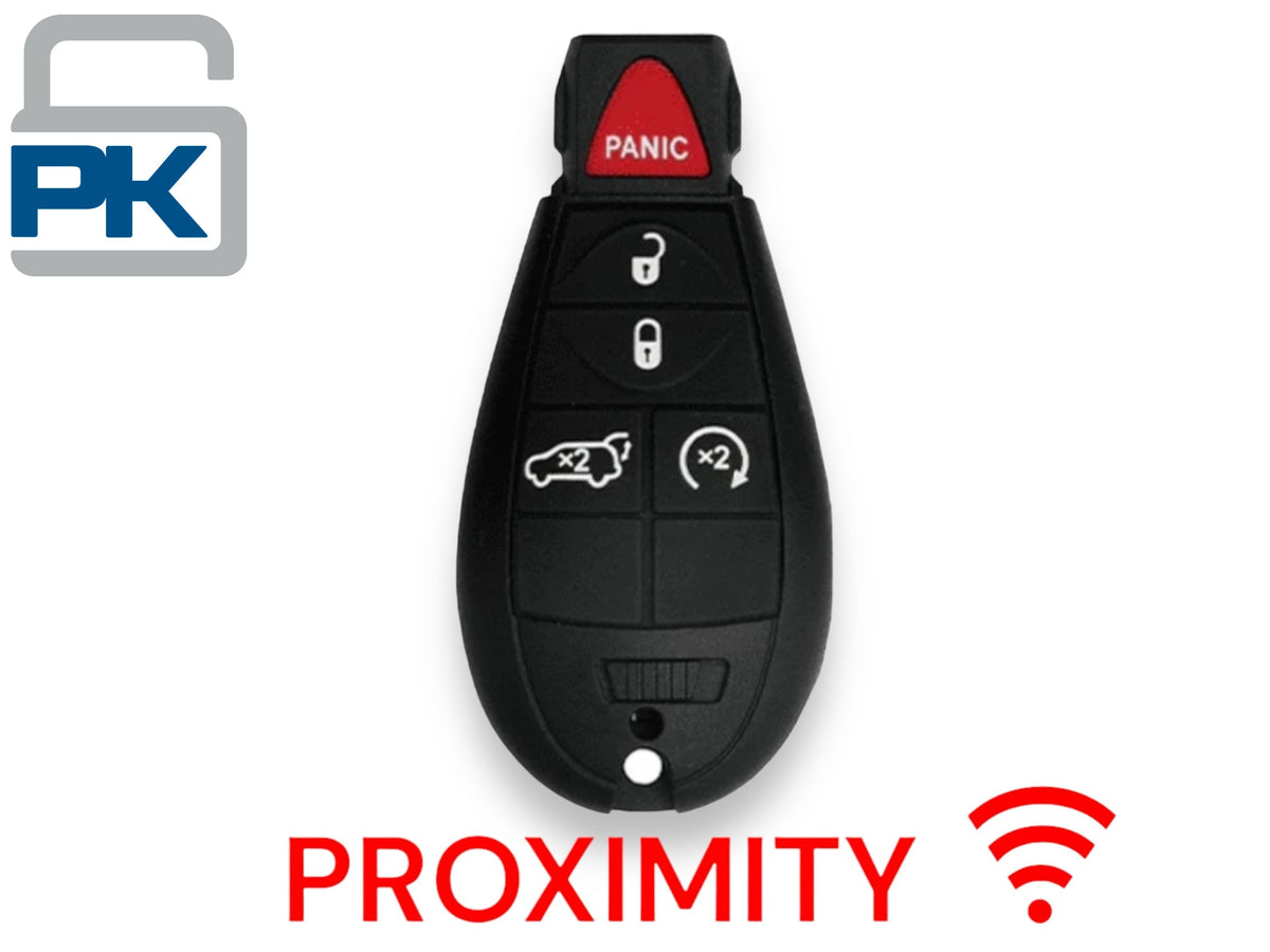 09-13 Dodge Jeep Fobik Key 5-Button / PN: 05026538AK / IYZ-C01C / Keyless Go Fobik (Aftermarket)