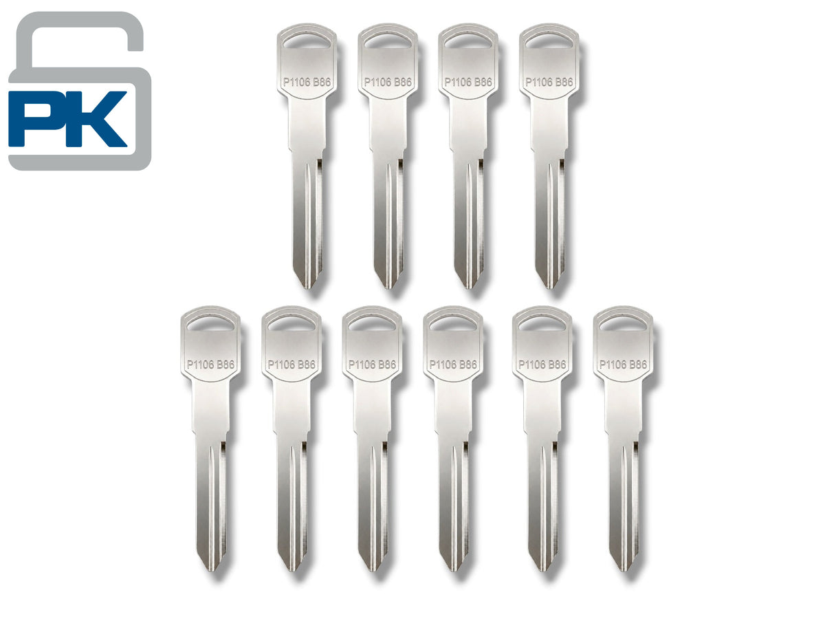 B86 / P1106 - GM Metal Key Blank (Aftermarket) (50 Pack)