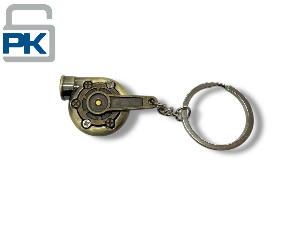 Turbo Key Chain - Brushed Gold