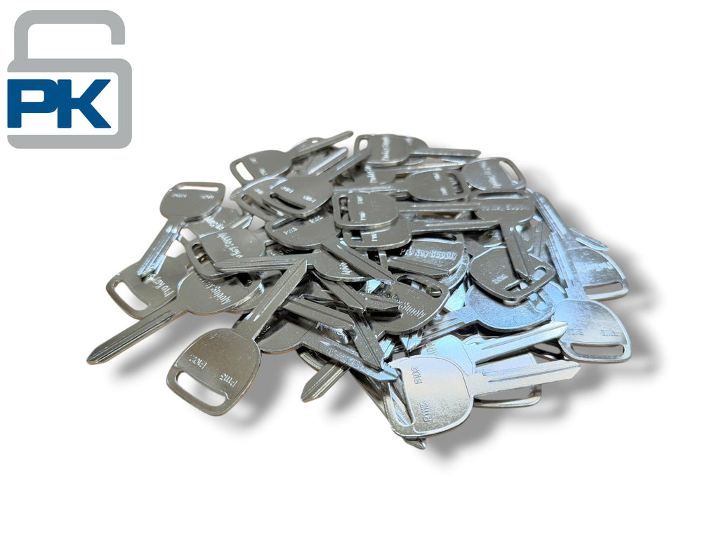 B102 / P1113 - Metal Key Blank for GM (50 Pack) (Aftermarket)