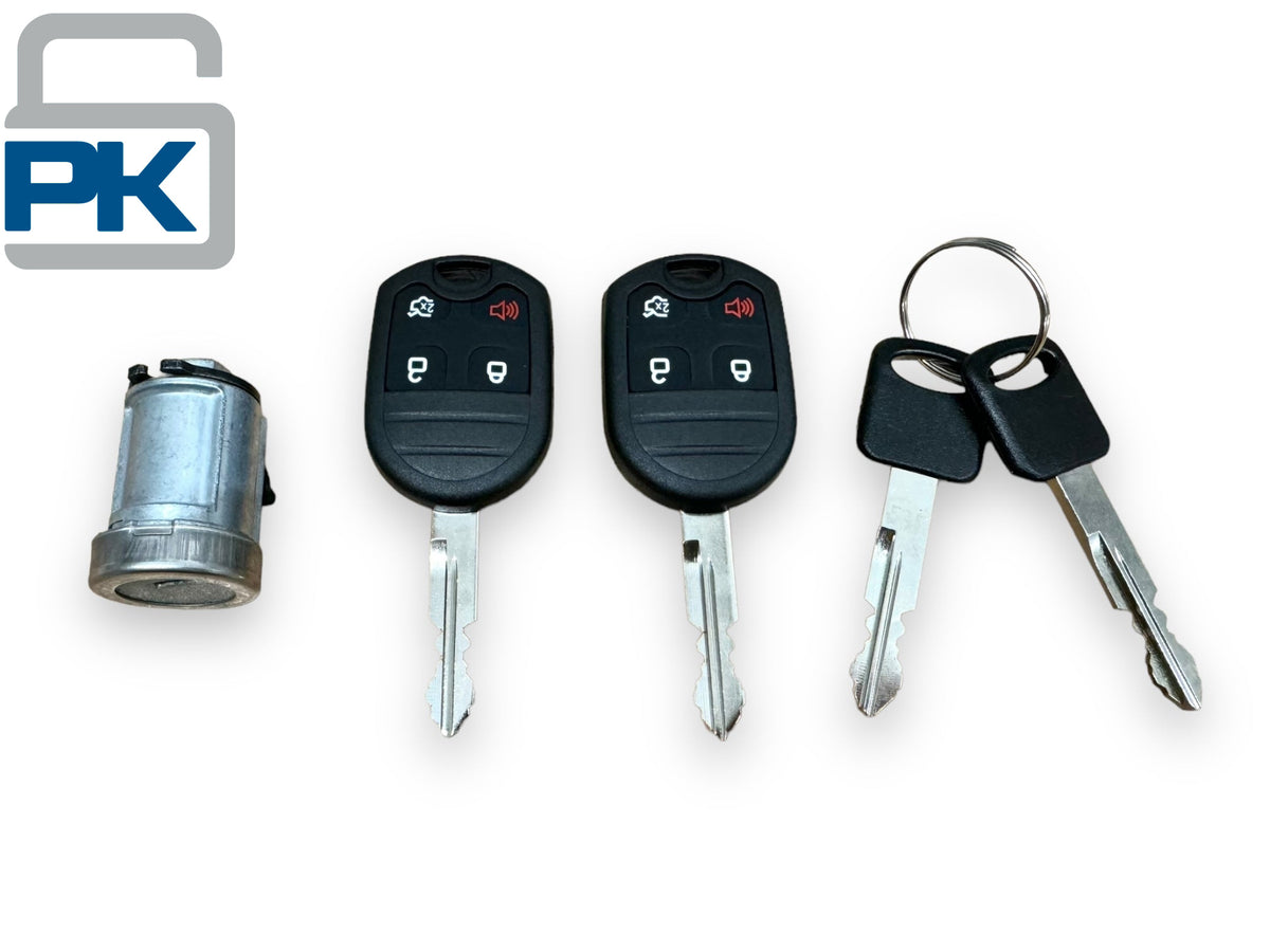 07 & Up Edge Fusion Mustang Navigator Ignition Lock Cylinder Switch With 2 Remote Keys New AU5Z-11582-B