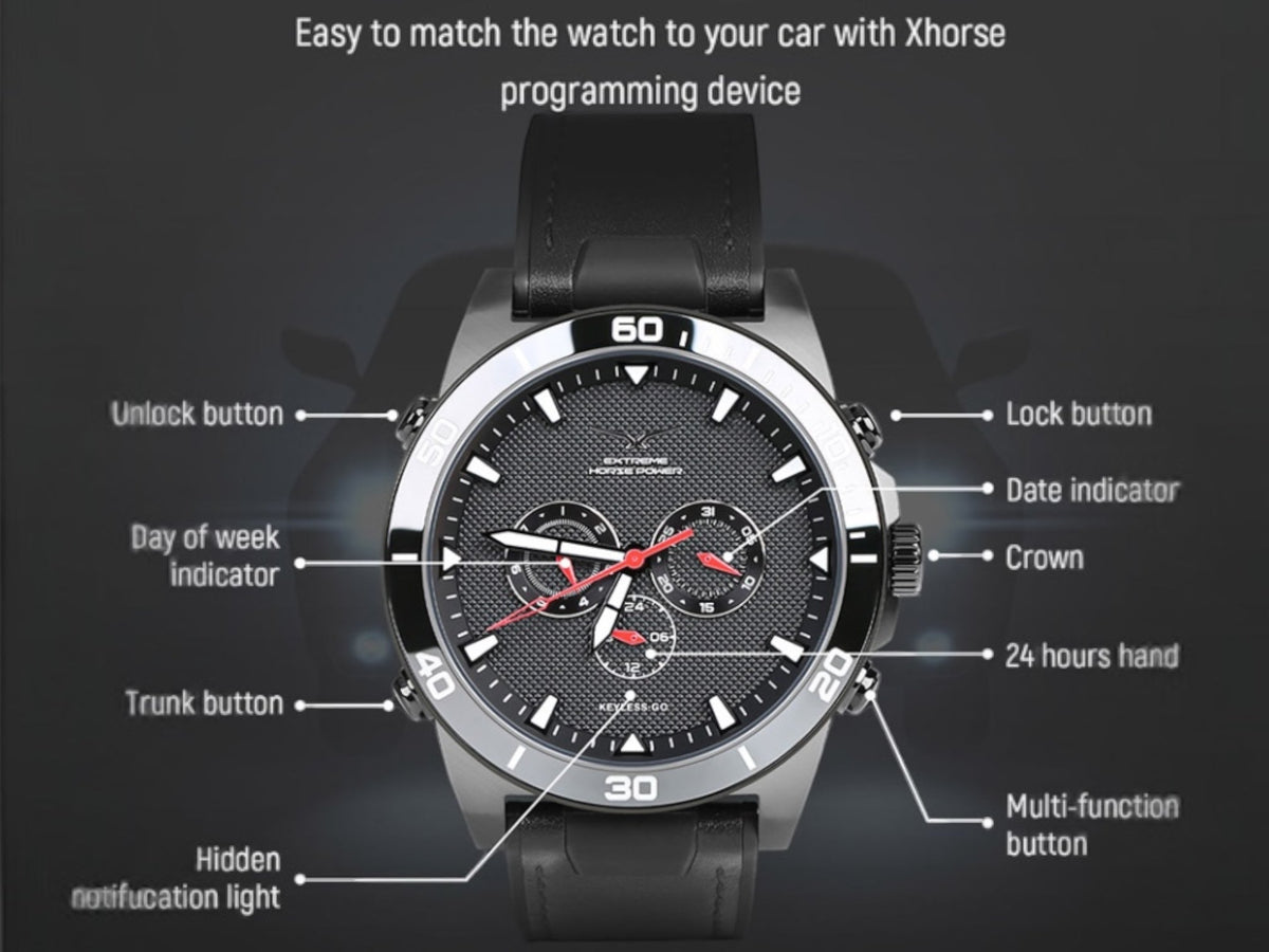 Xhorse SW-007 Navy Blue Universal Smart Key 3-Button Remote Watch