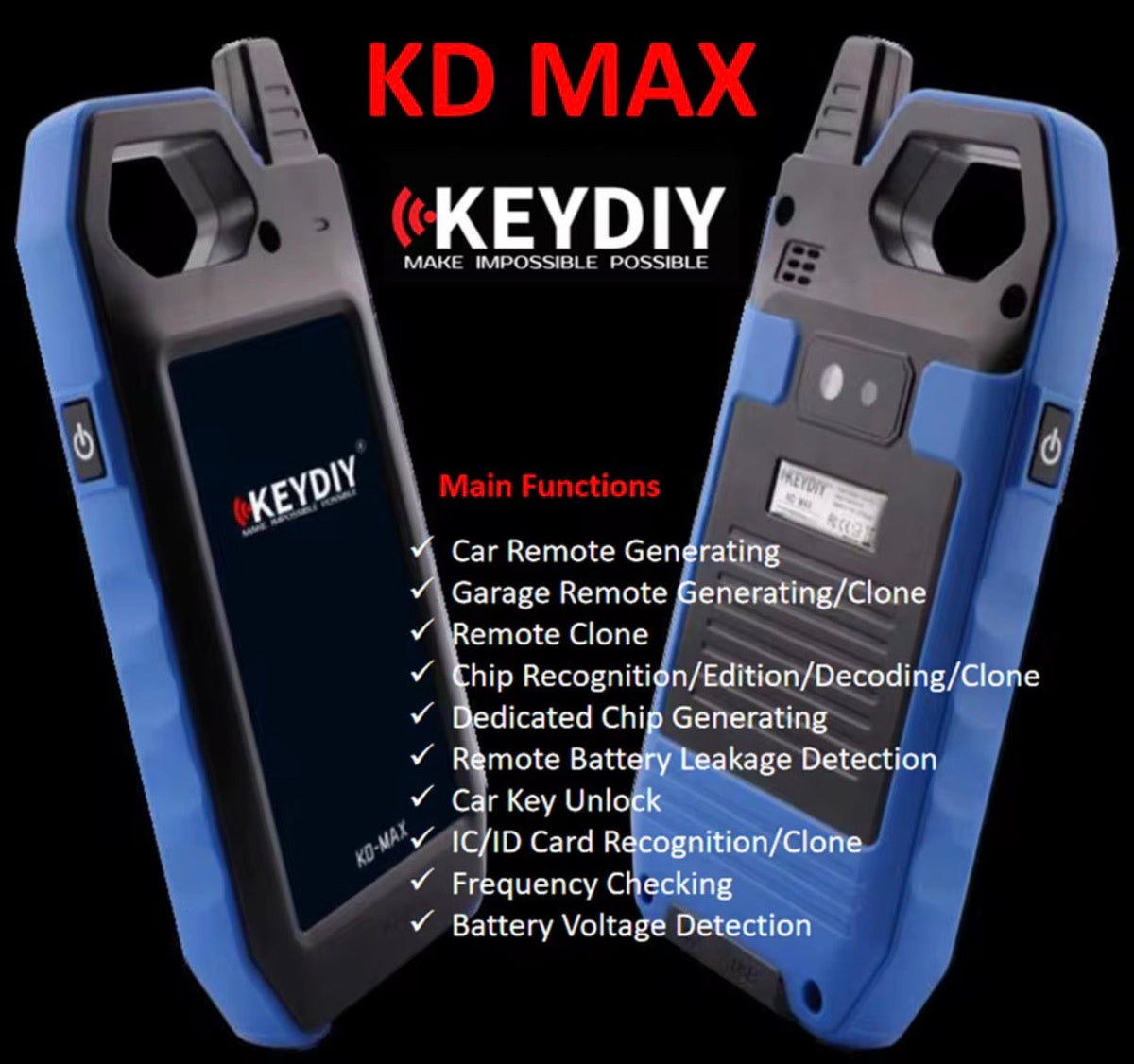 KEYDIY - Key Tool & Remote Generator - KD-MAX