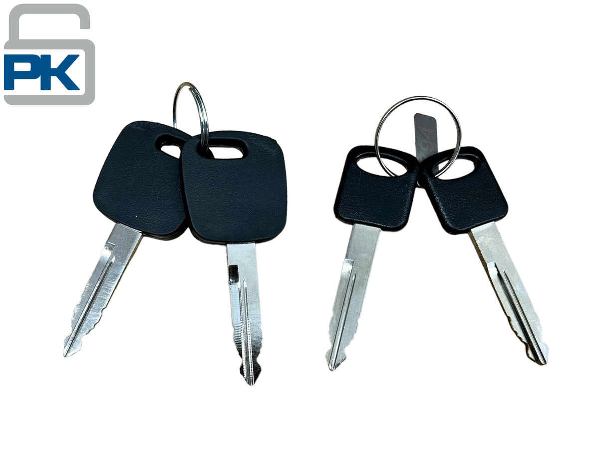 96-04 Ford Ignition Lock Cylinder / 2 Chip Keys / 4C / 707624C (Aftermarket)