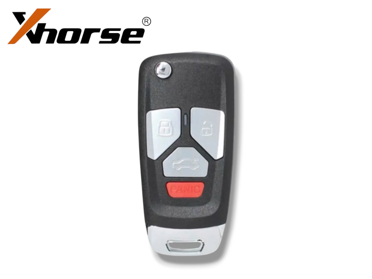 Xhorse Universal Flip Key Remote Audi Style 4-Button Wired XKAU02EN