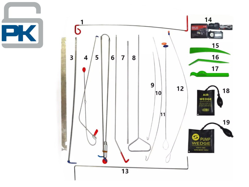19 Piece Car Opening Tool Kit