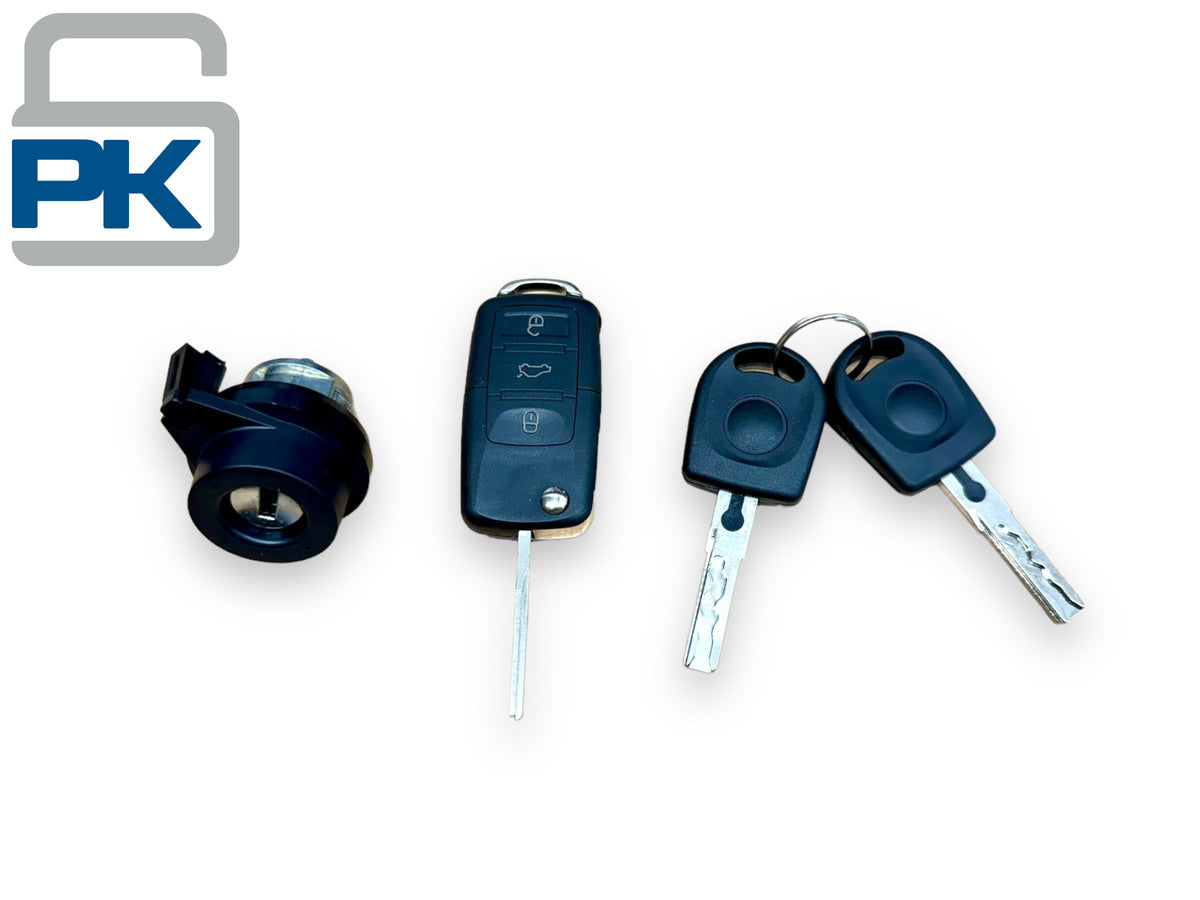 06-10 VW Beetle Jetta Ignition Lock Cylinder Switch With Key Shells New 1T0-905-855-A