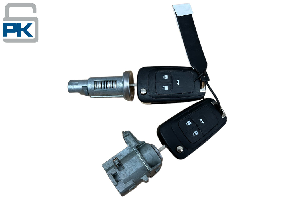 2010-2016 GM Camaro Cruze Ignition & Door Lock Cylinder Set With 2 Remote Keys New