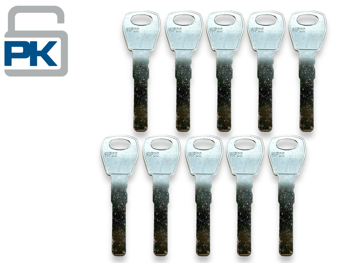 SIP22 Jeep Fiat Metal Service Key Blank New (10 Pack)
