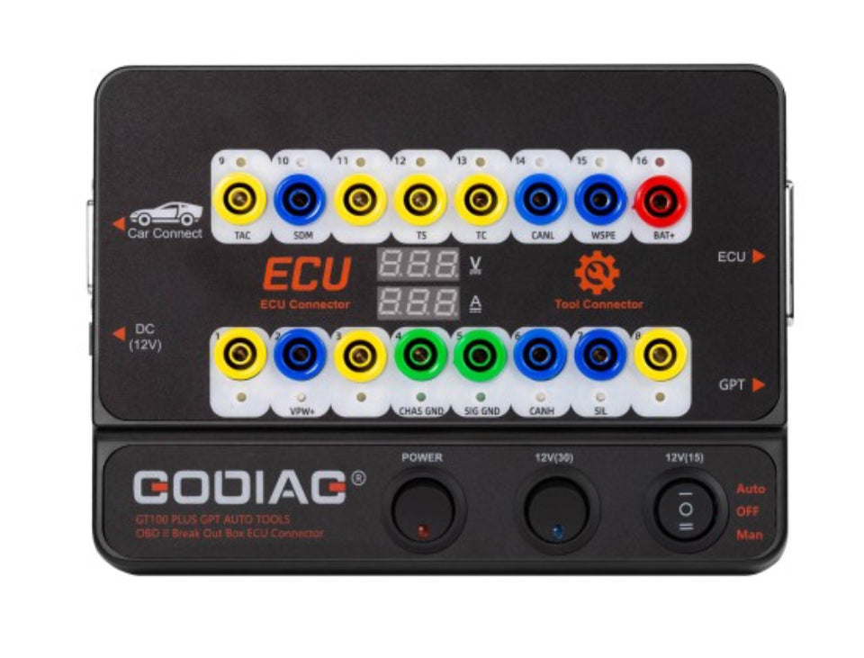 Godiag - GT100 PLUS GPT ENET DOIP 24V-12V Auto Tools OBD II Break Out Box ECU Connector