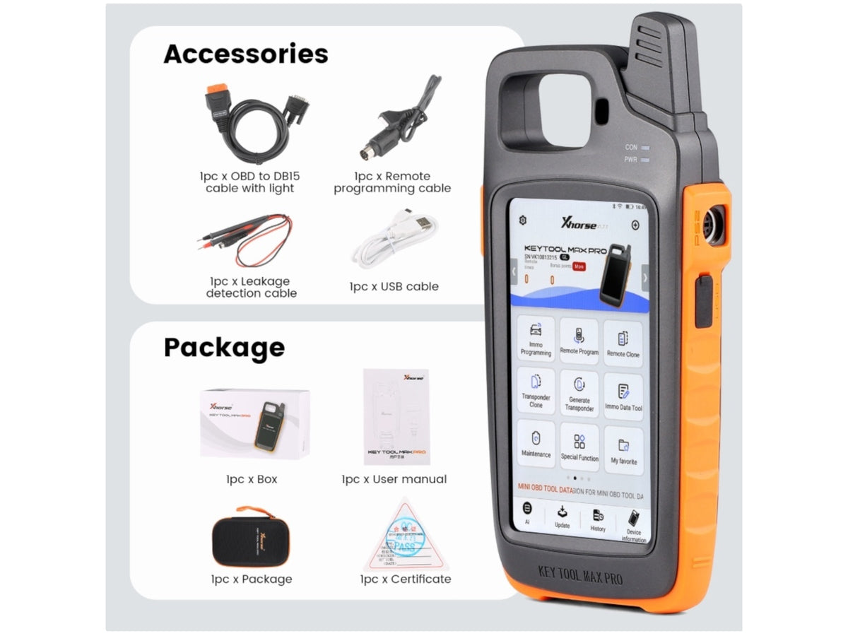 VVDI Key Tool MAX Pro - Built-in OBD & CANFD Modules - XDKMP0EN