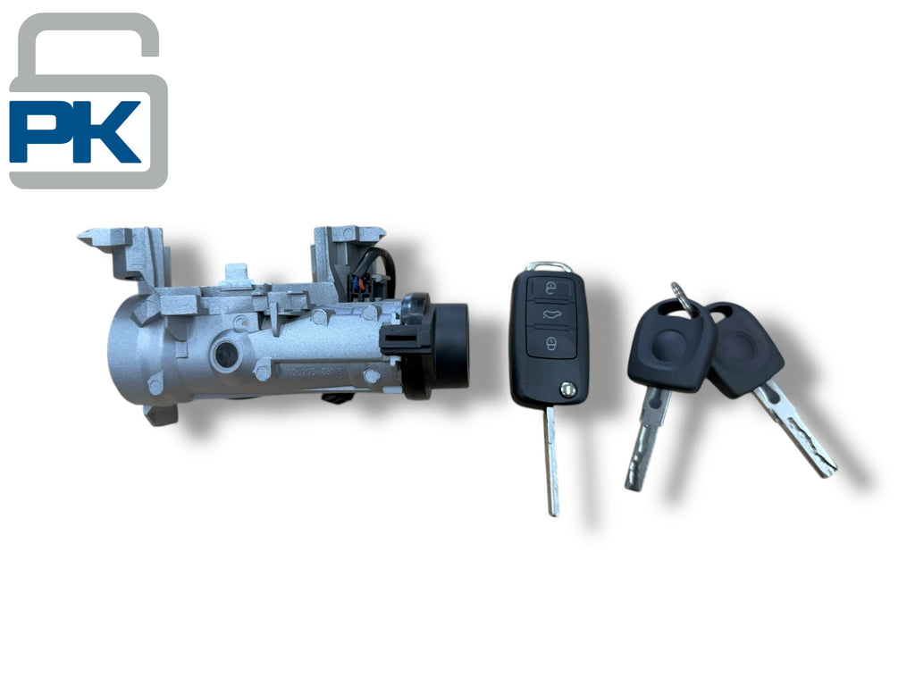 05-13 Audi VW Ignition Lock Assembly With Key Shells PN: 1K0905841