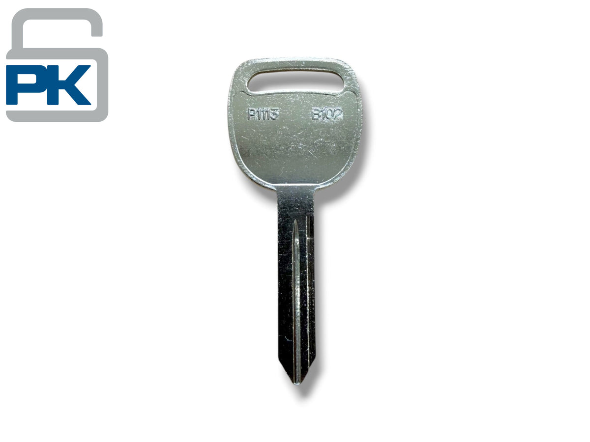 B102 / P1113 - Metal Key Blank for GM (Aftermarket)