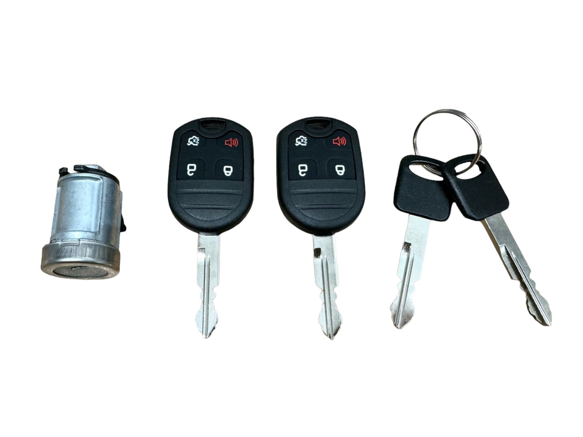 07 & Up Edge Fusion Mustang Navigator Ignition Lock Cylinder Switch With 2 Remote Keys New AU5Z-11582-B