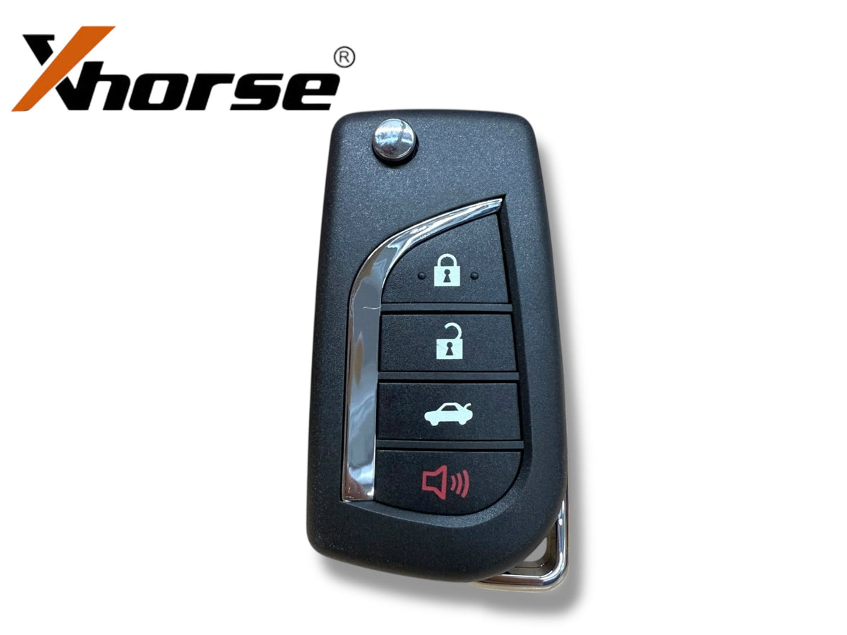 Xhorse Toyota Style Universal Remote Flip Key 4-Button for VVDI Key Tool (Wired) XKTO12EN