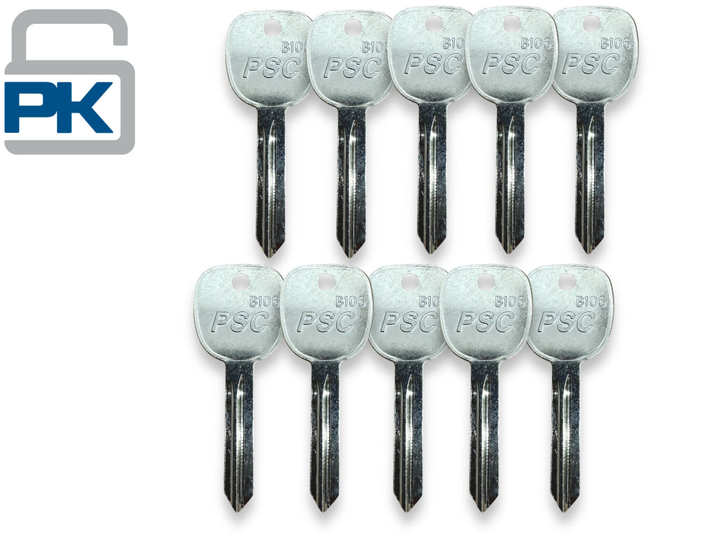 B106 / P1115 GM Metal Key Blank (Aftermarket) (10 Pack)