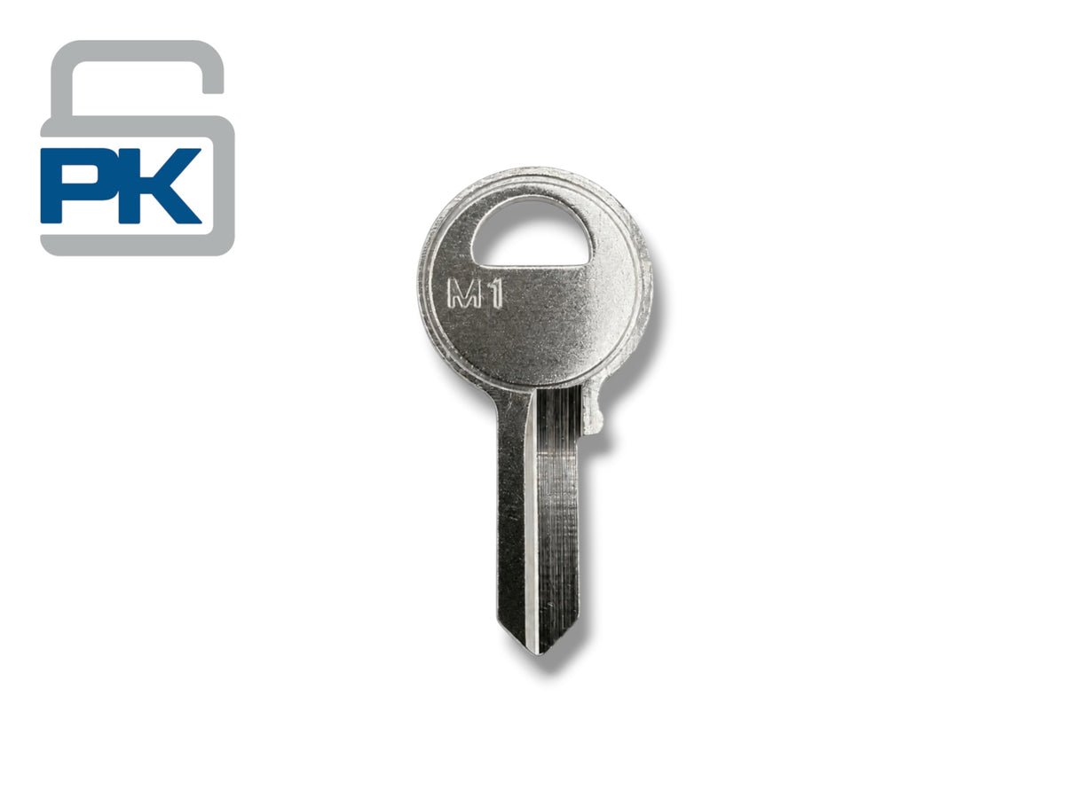 M1 / 1092 / Metal Key Blank for Master Padlocks Nickel Plated