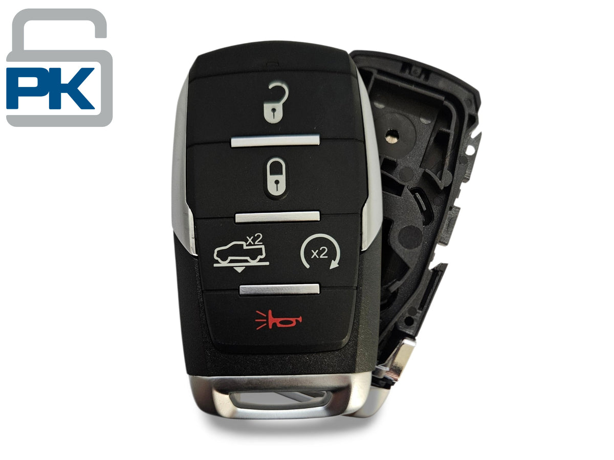 19-24 Ram 1500 Smart Key SHELL 5-Button PN: 68291690AD / OHT-4882056 (Aftermarket)