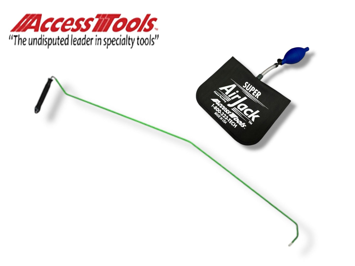 AccessTools - Long Reach Car Opening Stick Tool + Large Super Air Wedge (Bundle)