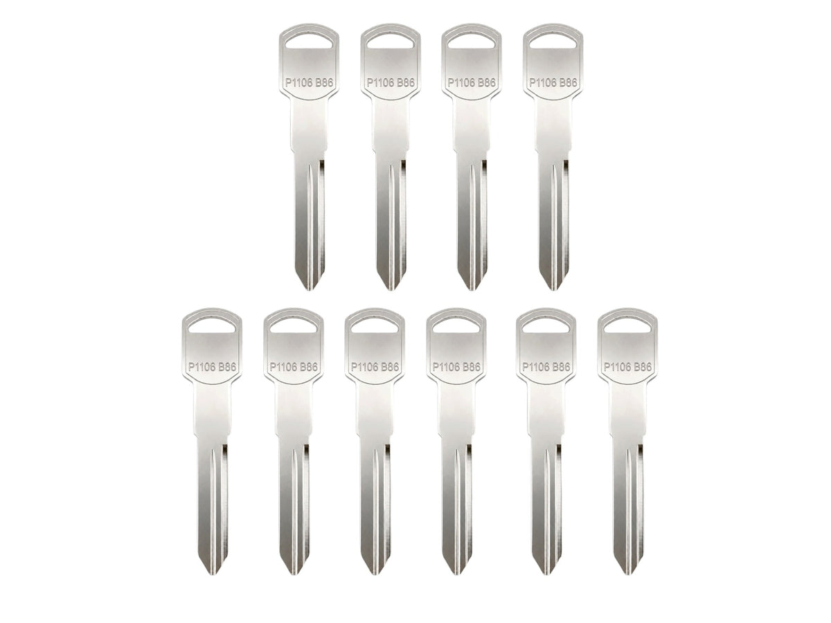 B86 / P1106 - GM Metal Key Blank (Aftermarket) (10 Pack)