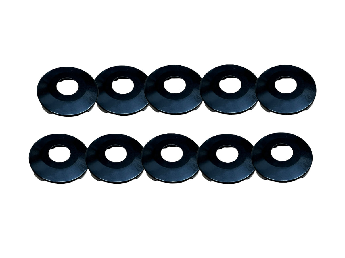 96-24 Dodge Chrysler Jeep Door Lock Cylinder Face Caps Black New 322825 P-44-218