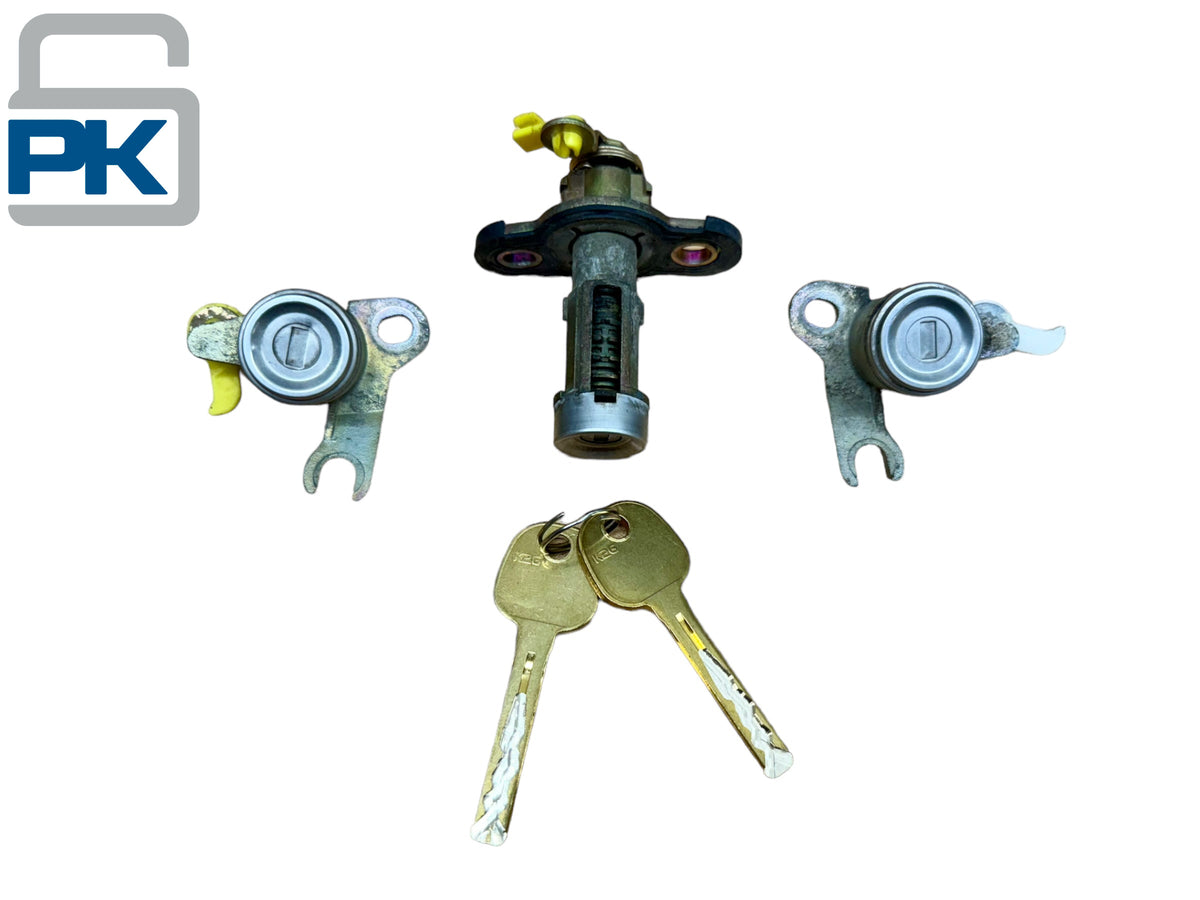 1997-2001 Lexus ES300 Driver Passenger & Trunk Door Lock Cylinder Set 2 Keys Used OEM