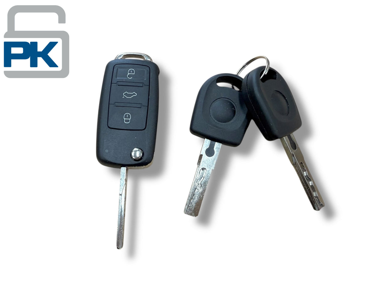 11-19 VW Jetta Beetle Ignition Lock Assembly With Remote Key Shells PN: 5C6905841