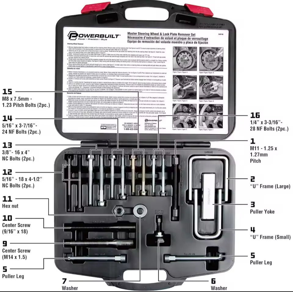 Powerbuilt - Master Steering Wheel & Lock Plate Removal Kit