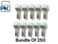 KW1 Key Blank Kwikset 5-Pin Nickel Plated (250 Pack)