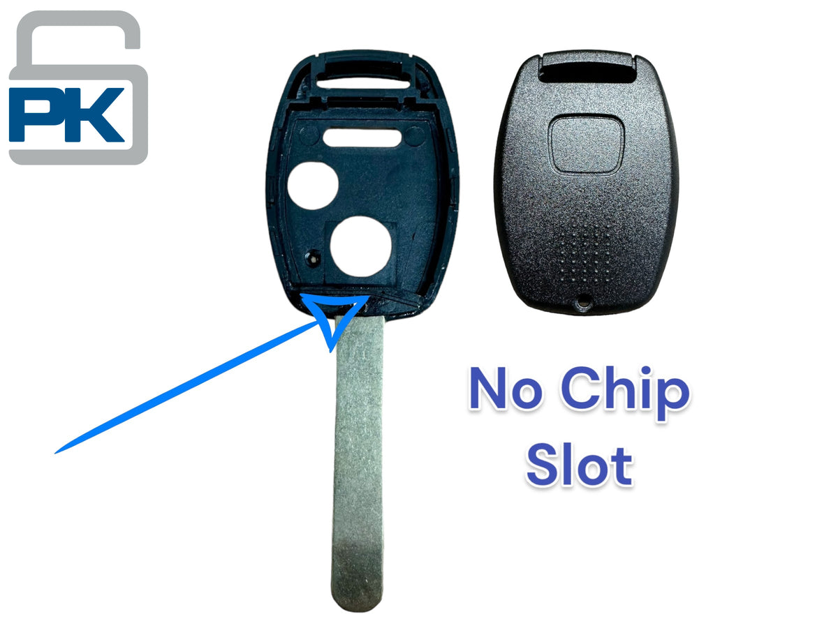 2006-2014 Honda HO01 3 Button Key Shell No Chip Slot MLBHLIK-1T, KR55WK49308 (10 Pack)