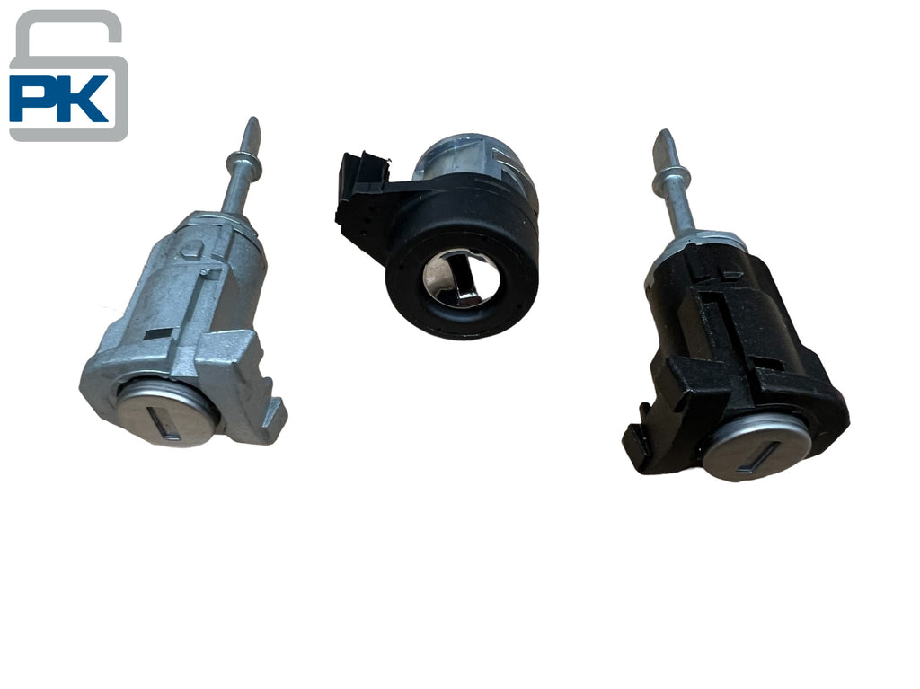 1998 & Up Beetle Jetta Passat Ignition & Door Lock Cylinder Set With 2 Key Shells New