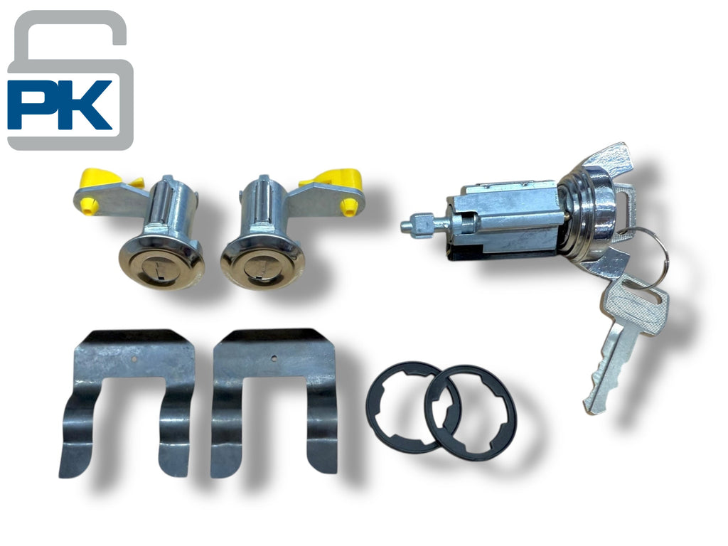 1980-1991 Ford F-150 F-250 F-350 Bronco Ignition & Door Lock Cylinder Set (Keyed Alike)