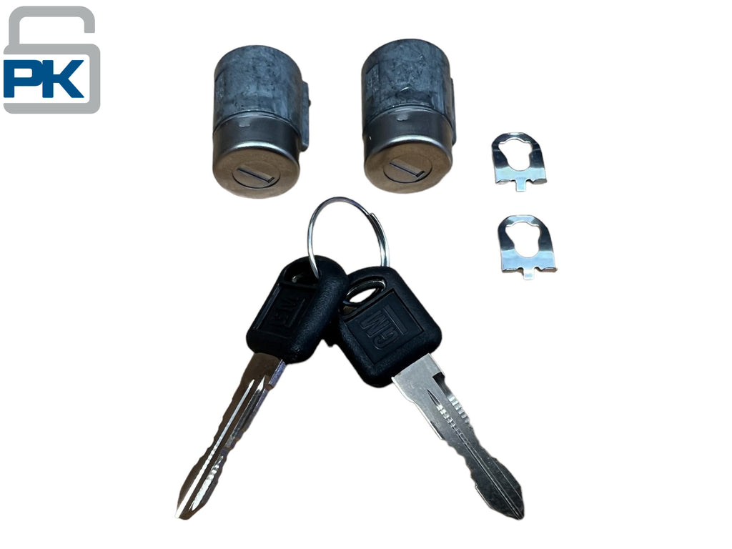 1995-1998 Silverado Tahoe Suburban Door Lock Cylinder Set 2 Keys New 12549131