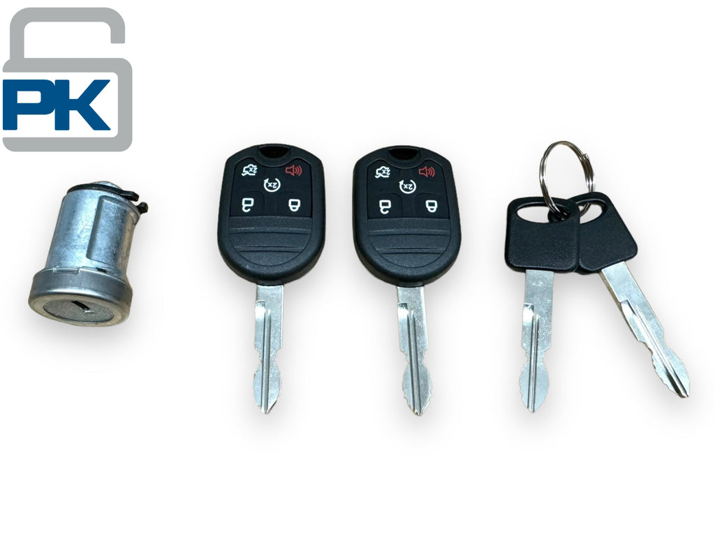 12-15 Explorer Expedition Flex Taurus Ignition Lock Cylinder With 2 Remote Keys New AU5Z-11582-B