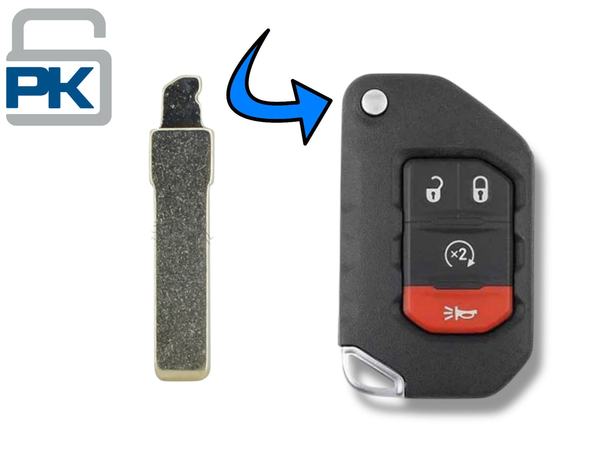 18-24 Jeep Wrangler Remote Flip Key Blade New OHT1130261 (Aftermarket)