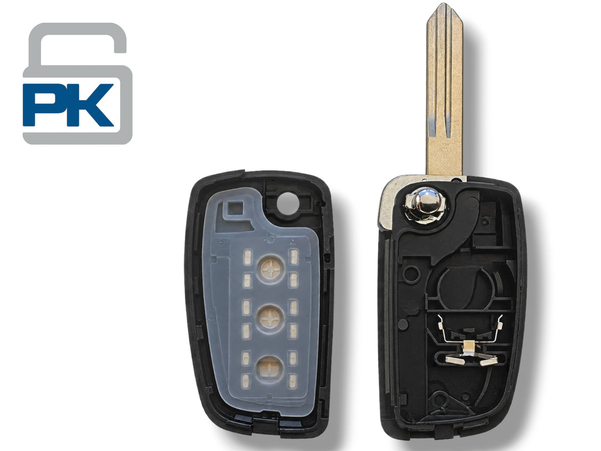 14-19 Nissan Rogue Flip Key SHELL 3-Button PN: 28268-4BA1A / CWTWB1G767 (Aftermarket)