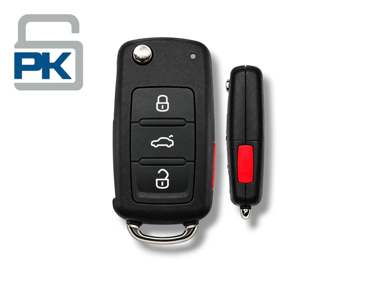 04-08 Volkswagen Touareg Flip Key 4-Button PN: 3D0-959-753-T / Prox / KR55WK45032 (Aftermarket)
