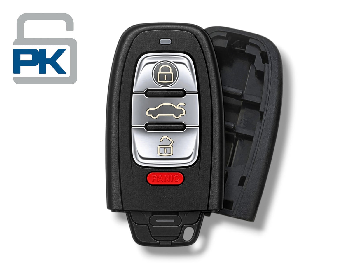 08-16 Audi Smart Key SHELL 4-Button PN: 8K0959754F / IYZFBSB802 (Aftermarket)